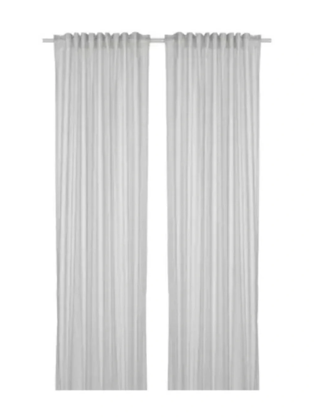 IKEA SARITA Pair of Curtains Sheer Silver Gray Curtains 2 Panels 57 x 118